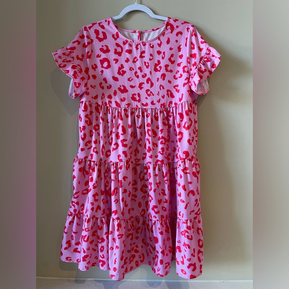 Fun summer flutter short sleeve mini dress